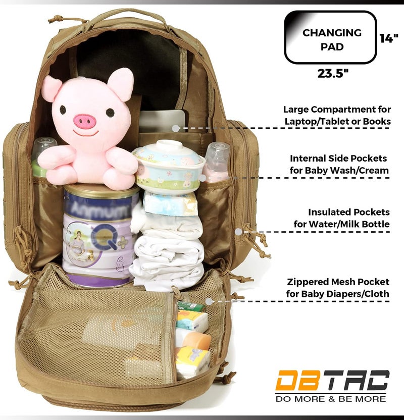 DBTAC DO MORE & BE MORE Diaper Bag Backpack for Dad - Image 4